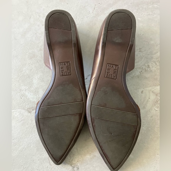 Naturalizer Bronze Pointed Toe Flats - Picture 2 of 4